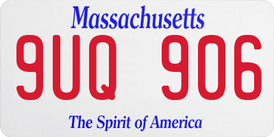 MA license plate 9UQ906