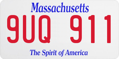 MA license plate 9UQ911