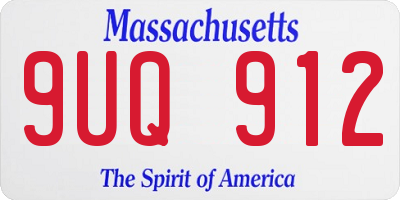 MA license plate 9UQ912
