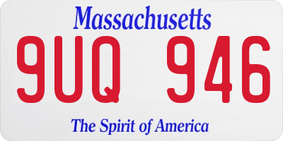 MA license plate 9UQ946
