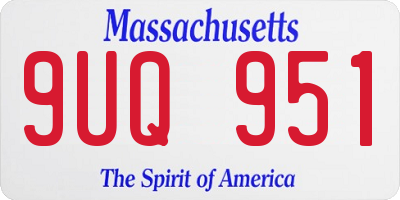 MA license plate 9UQ951