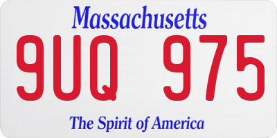 MA license plate 9UQ975