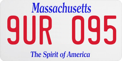 MA license plate 9UR095