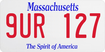 MA license plate 9UR127
