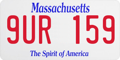 MA license plate 9UR159