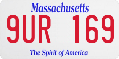 MA license plate 9UR169