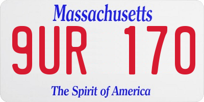 MA license plate 9UR170