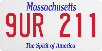 MA license plate 9UR211