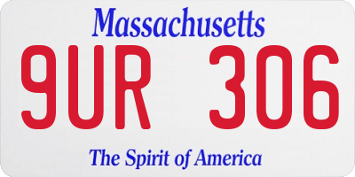 MA license plate 9UR306