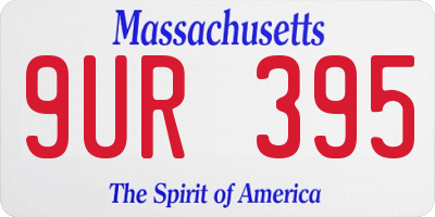 MA license plate 9UR395