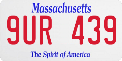 MA license plate 9UR439