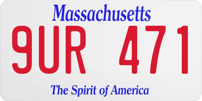 MA license plate 9UR471