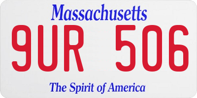MA license plate 9UR506