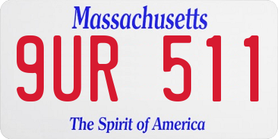 MA license plate 9UR511