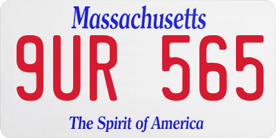 MA license plate 9UR565
