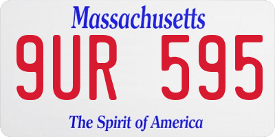 MA license plate 9UR595