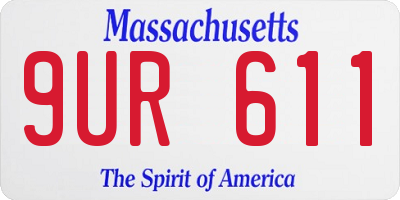 MA license plate 9UR611
