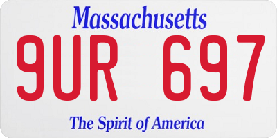 MA license plate 9UR697