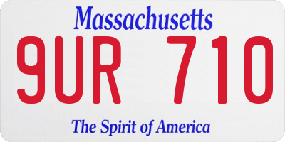 MA license plate 9UR710