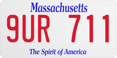 MA license plate 9UR711