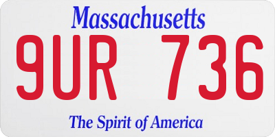 MA license plate 9UR736