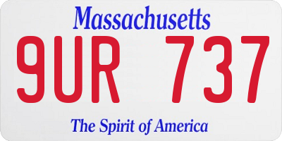 MA license plate 9UR737
