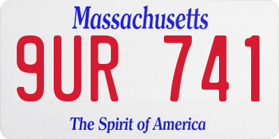MA license plate 9UR741