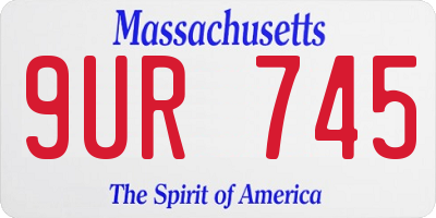 MA license plate 9UR745