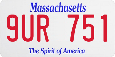 MA license plate 9UR751