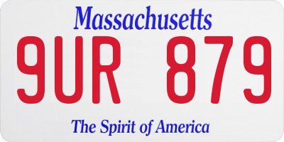 MA license plate 9UR879