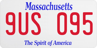 MA license plate 9US095