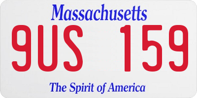 MA license plate 9US159