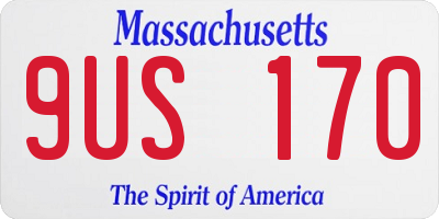 MA license plate 9US170