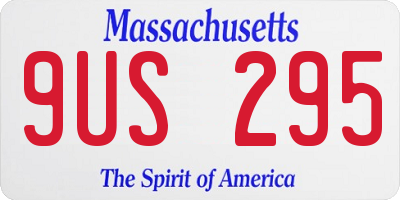 MA license plate 9US295
