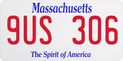 MA license plate 9US306