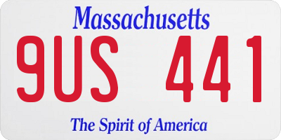 MA license plate 9US441