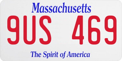 MA license plate 9US469