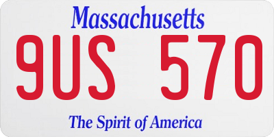 MA license plate 9US570