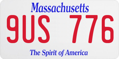 MA license plate 9US776