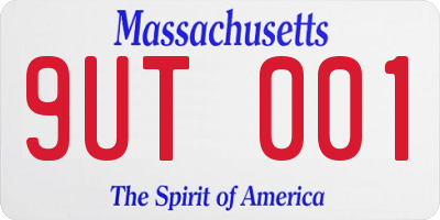 MA license plate 9UT001