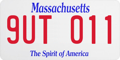 MA license plate 9UT011