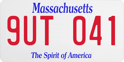 MA license plate 9UT041