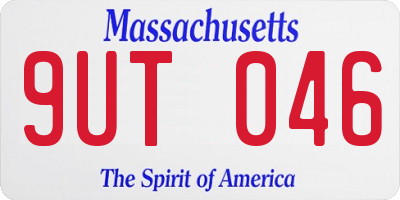 MA license plate 9UT046