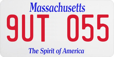 MA license plate 9UT055