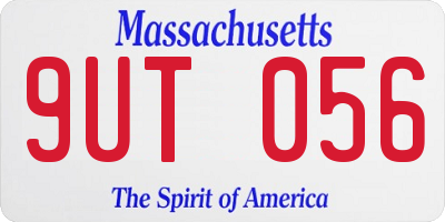 MA license plate 9UT056