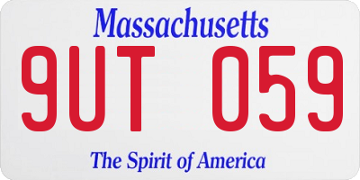 MA license plate 9UT059