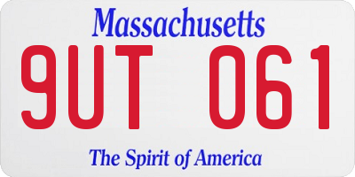 MA license plate 9UT061