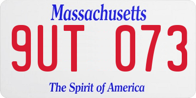 MA license plate 9UT073
