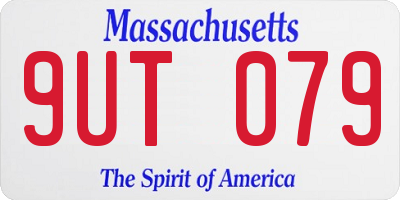 MA license plate 9UT079