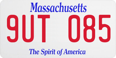 MA license plate 9UT085